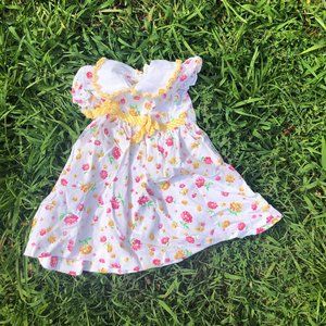 Pink & Yellow Flower Dress